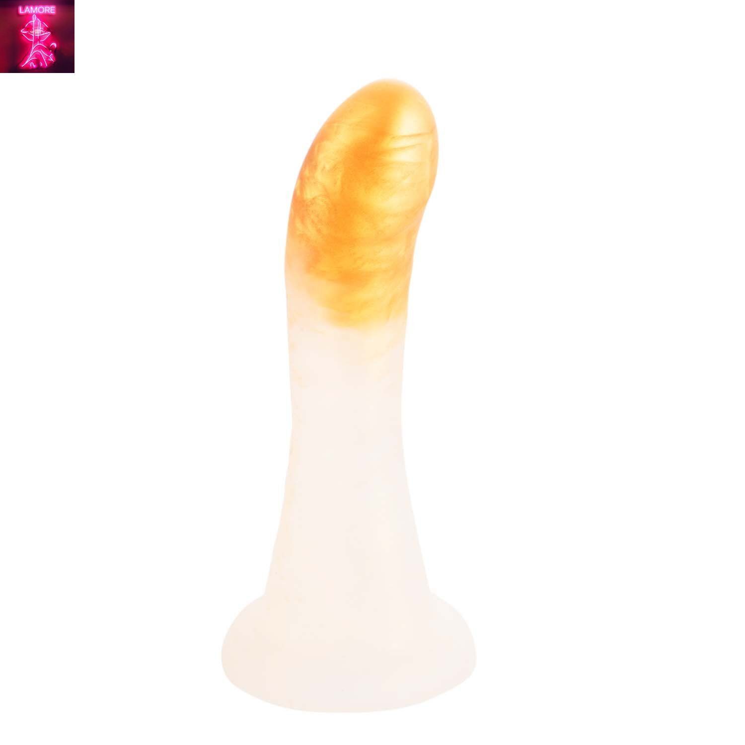 Страпон LOCKINK SEVANDA Queen Sheba Strapon Golden Dildo, регульовані кріплення, силіконовий дилдо