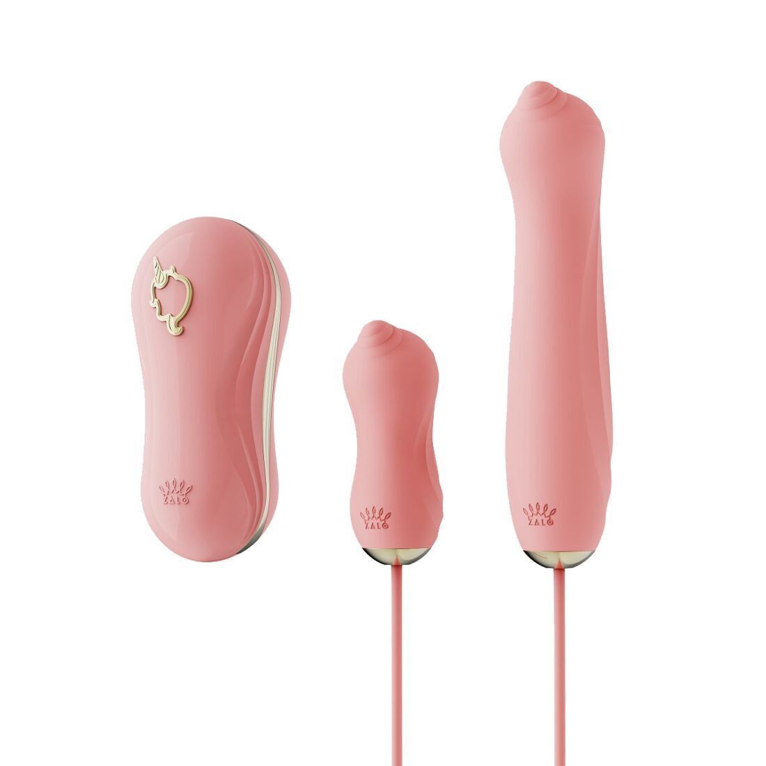 Набір 3в1 Zalo &ndash; UNICORN Set Pink, віброяйце, пульсатор, вакуумний стимулятор
