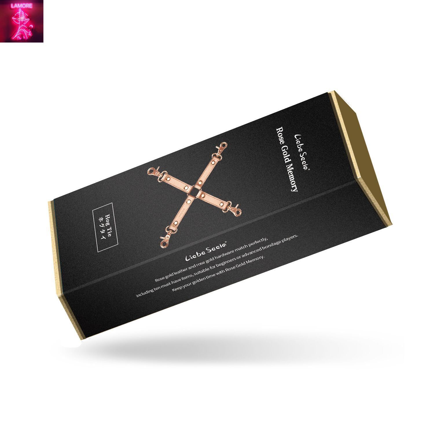 Хрестовина для фіксації Liebe Seele Rose Gold Memory Hog Tie, натуральна шкіра, рожеве золото