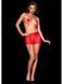 Пояс для панчіх з мережива OhMyG! Paris Garter Belt відкритий позаду, червоний, M/L