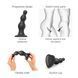 Насадка для страпона Strap-On-Me Dildo Plug Beads Black XL