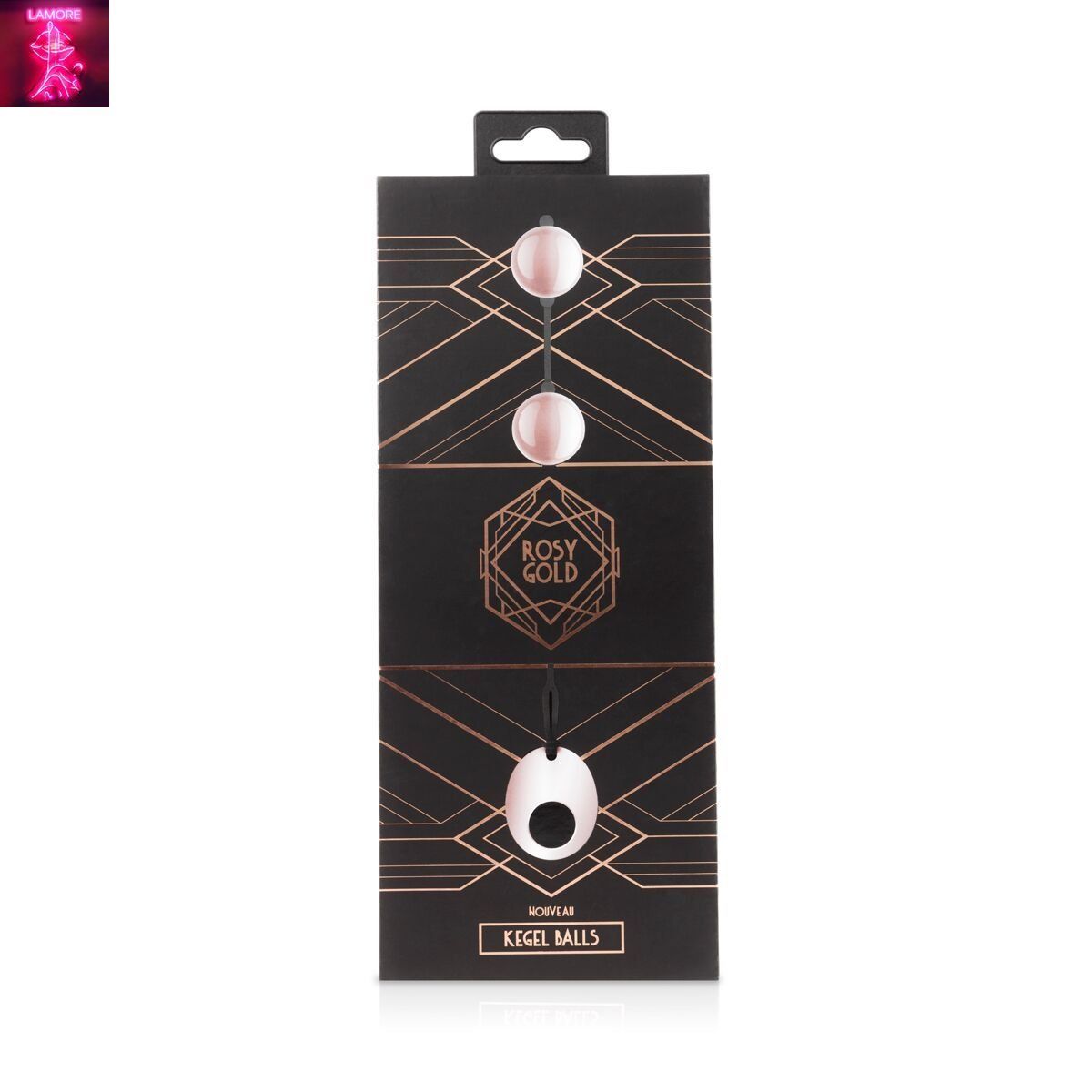 Металеві вагінальні кульки Rosy Gold - Nouveau Kegel Balls, маса 376 г, діаметр 2,8 см