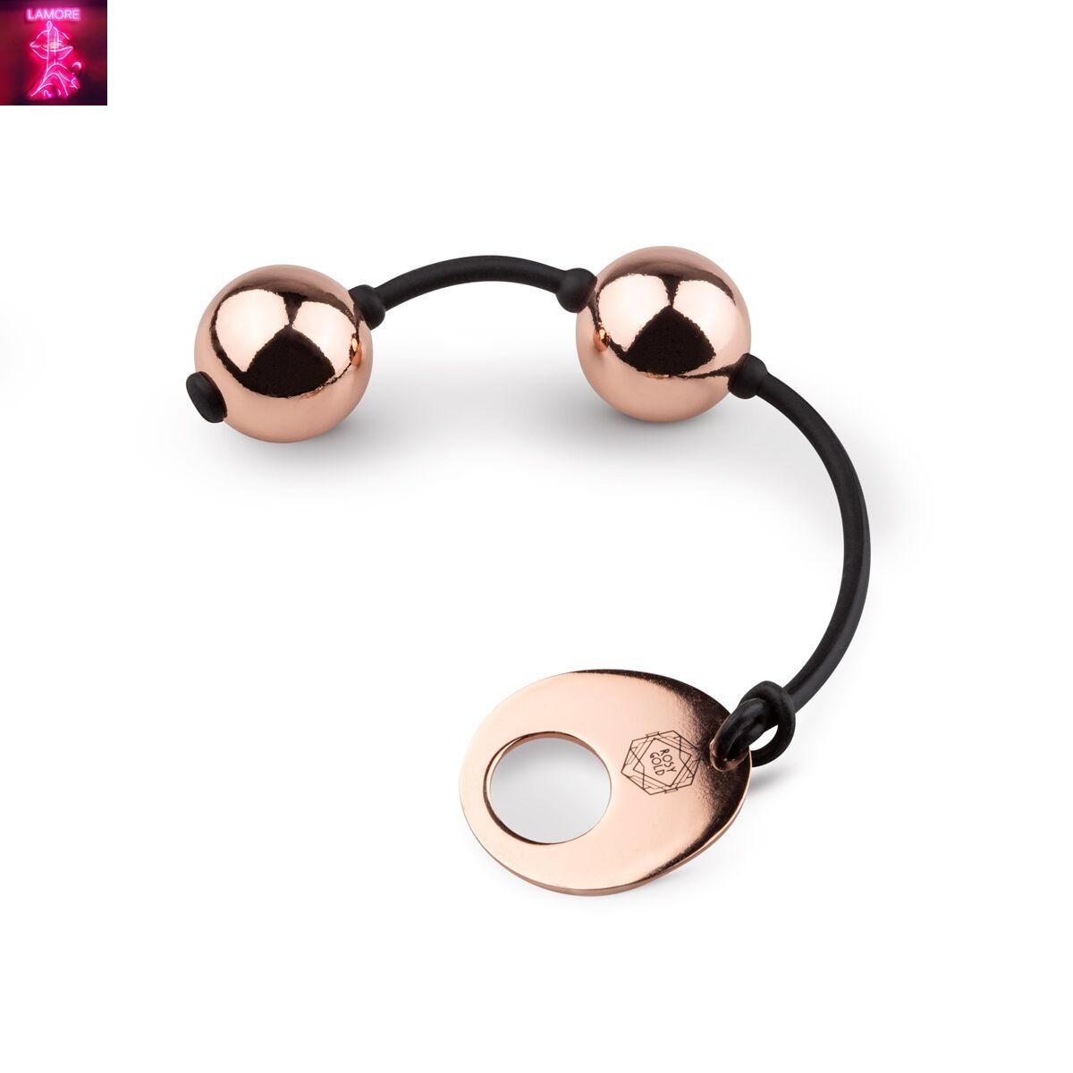 Металеві вагінальні кульки Rosy Gold - Nouveau Kegel Balls, маса 376 г, діаметр 2,8 см