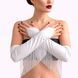 Вінілові мітенки Art of Sex - Lerona, розмір M, колір білий