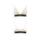 Еластичний топ з мереживом Passion PS001 TOP XL, ecru