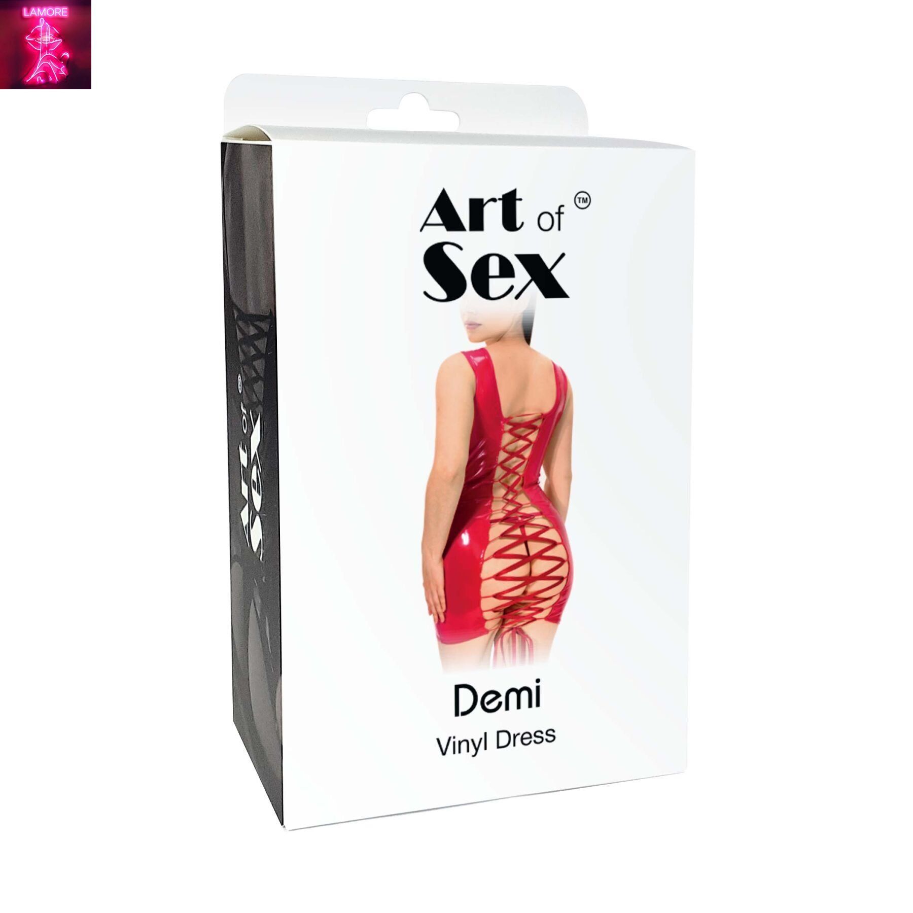 Лакована сукня на шнурівці Art of Sex - Demi, колір чорний, L-2XL