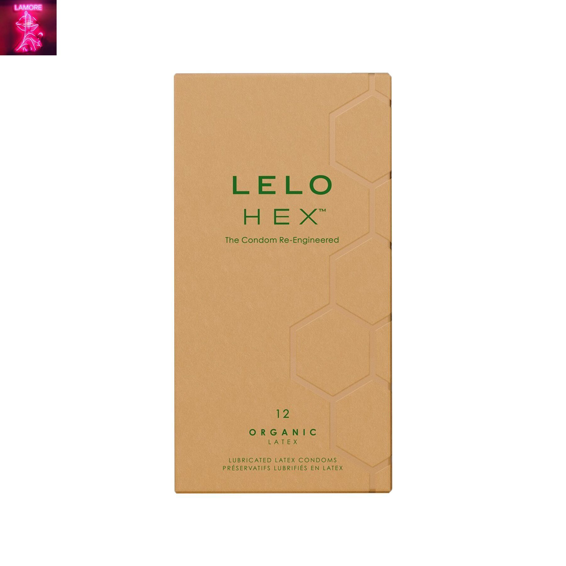 Презервативи LELO HEX Condoms Organic 12 Pack, тонкі та суперміцні