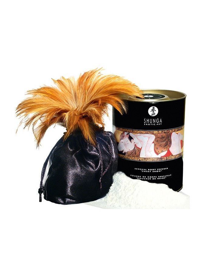 Смачна пудра для оральних пестощів Shunga Sweet Snow Body Powder &ndash; Blazing cherry (228 гр)