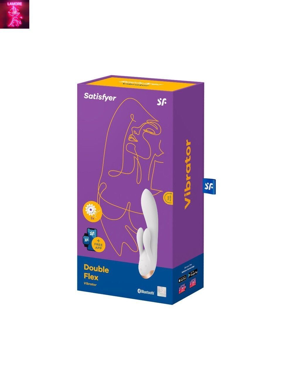 Смарт вібратор-кролик із подвійним відростком Satisfyer Double Flex White