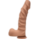 Фалоімітатор Doc Johnson The D - Ragin D - 9 Inch With Balls - ULTRASKYN - Caramel, діаметр 5,1 см