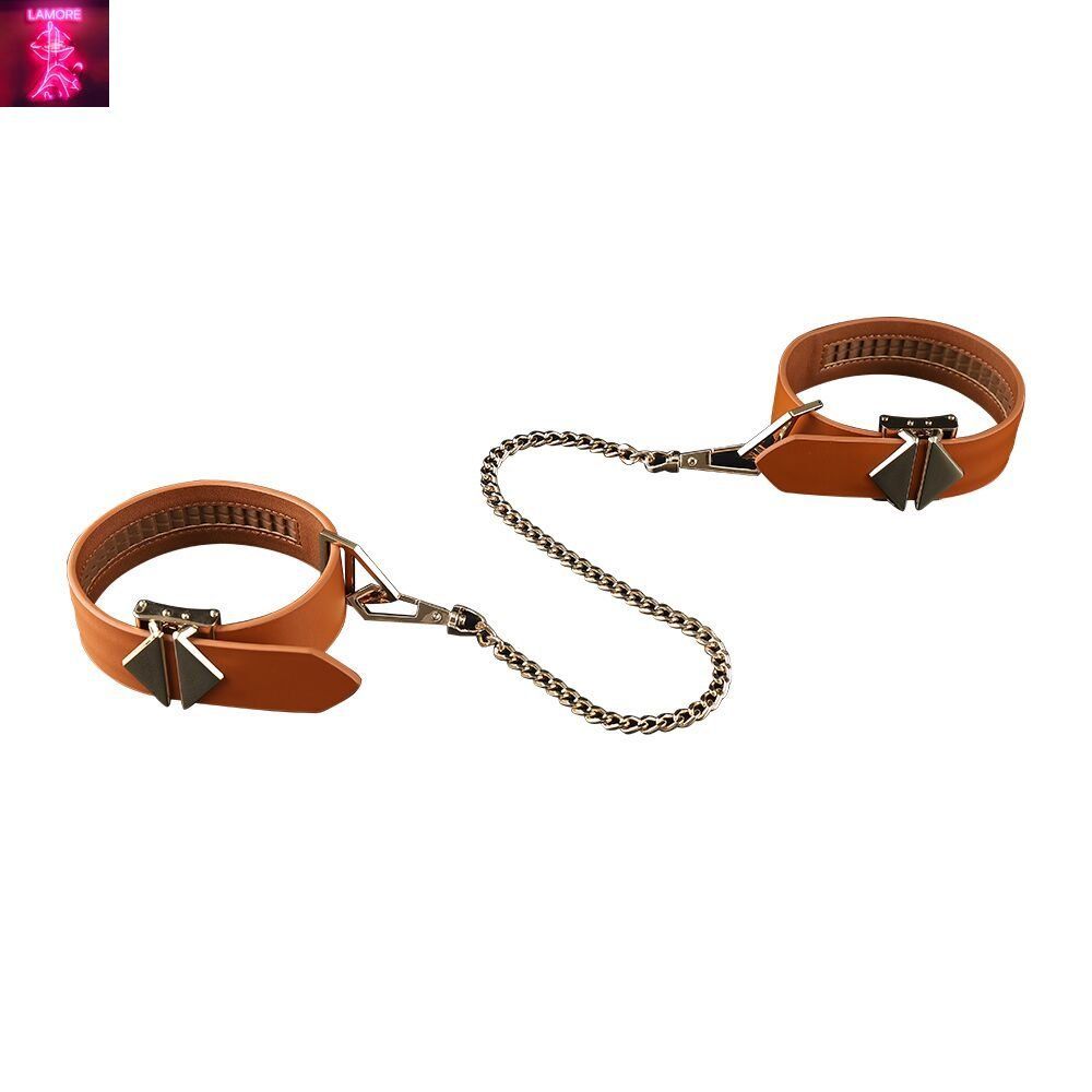Набір для бондажу LOCKINK 8-Bondage-Straps Restraint Set, коричневий, 8 ременів з натуральної шкіри