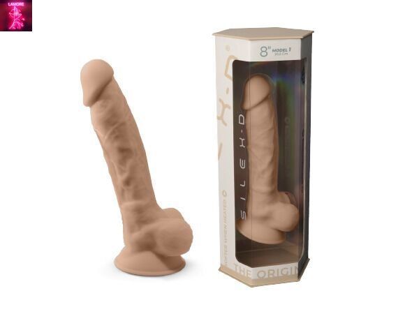 Фалоімітатор SilexD Vetus Flesh (MODEL 1 size 8in), двошаровий, силікон + Silexpan, діаметр 4,2см