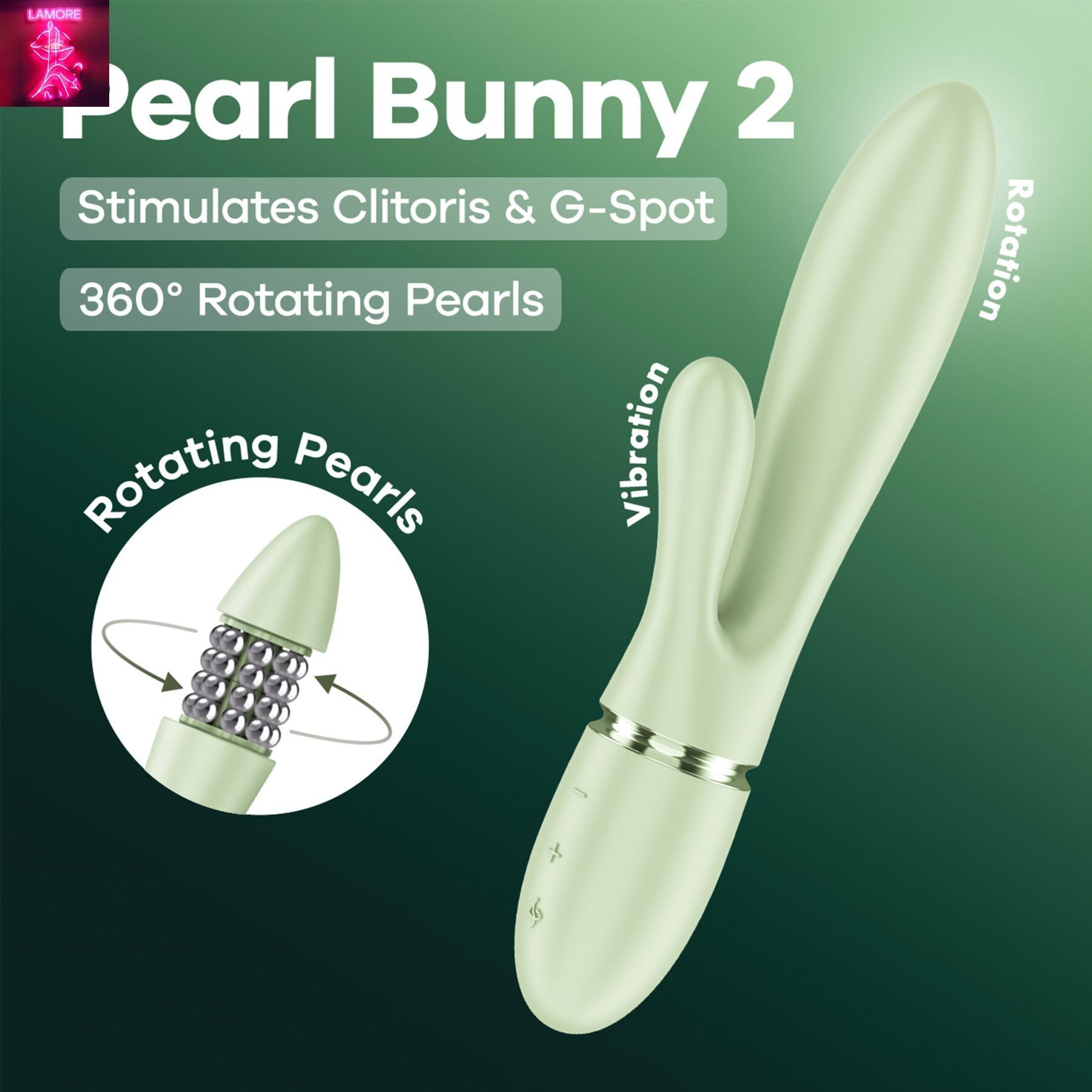Вібратор-кролик Satisfyer Pearl Bunny 2 Light Green