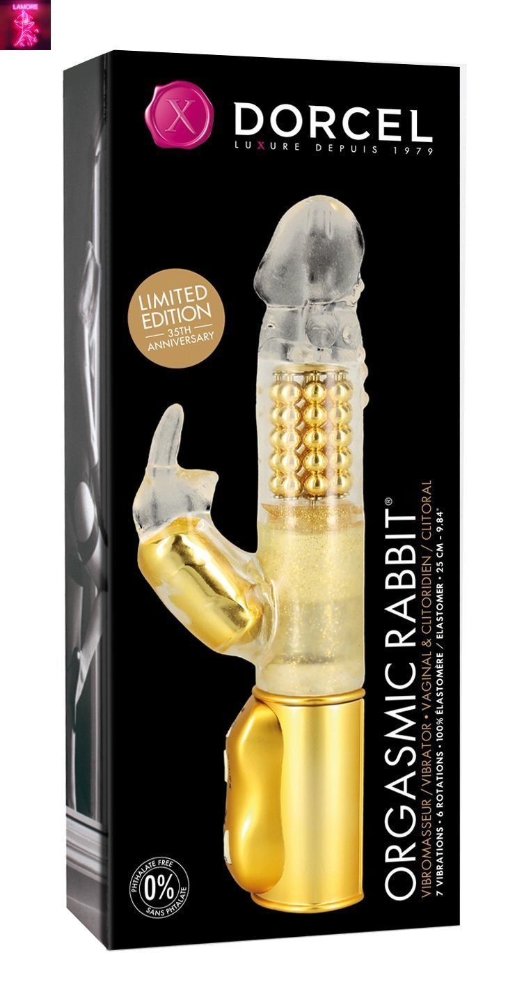 Вібратор-кролик Dorcel Orgasmic Rabbit Gold з перлинним масажем