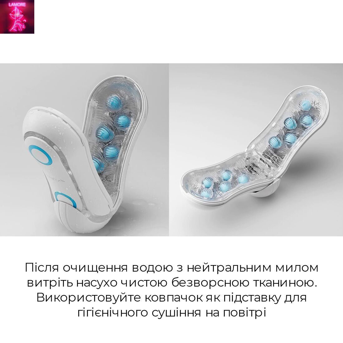Мастурбатор Tenga Flip Orb &mdash; Blue Rush, з можливістю зміни тиску та стимулювальними кульками всереди