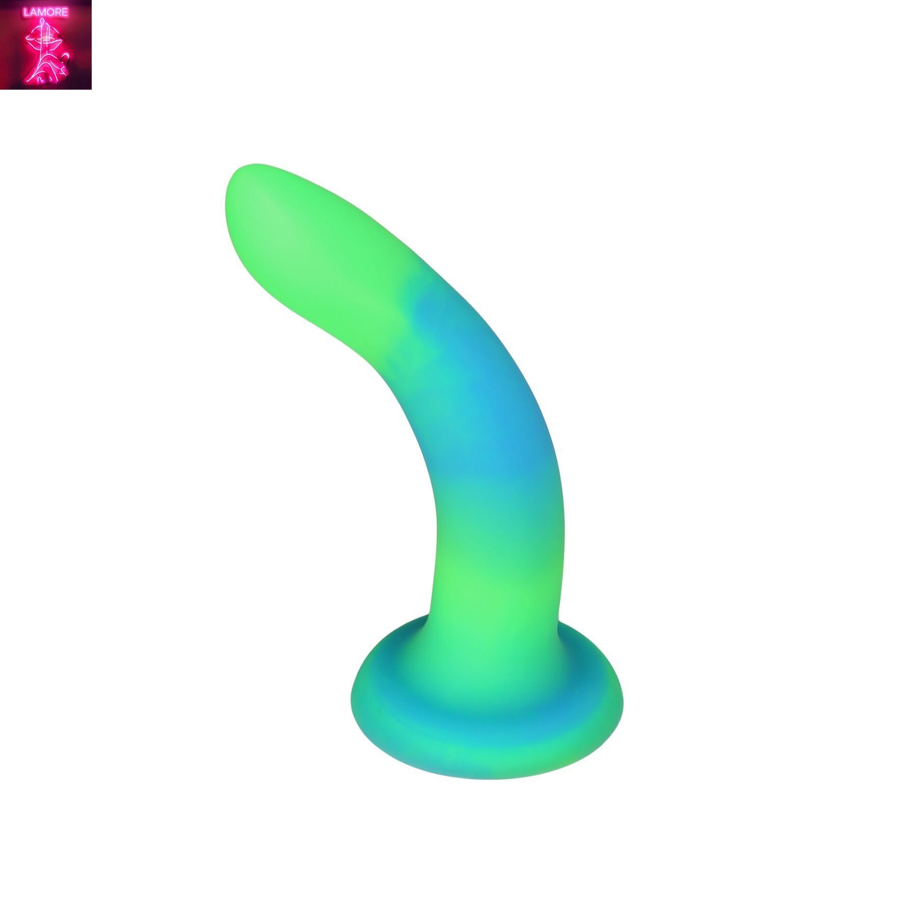 Фалоімітатор, що світиться в темряві, ADDICTION Rave 8&Prime;, Glow in the Dark Dildo Blue Green, 20,3 см