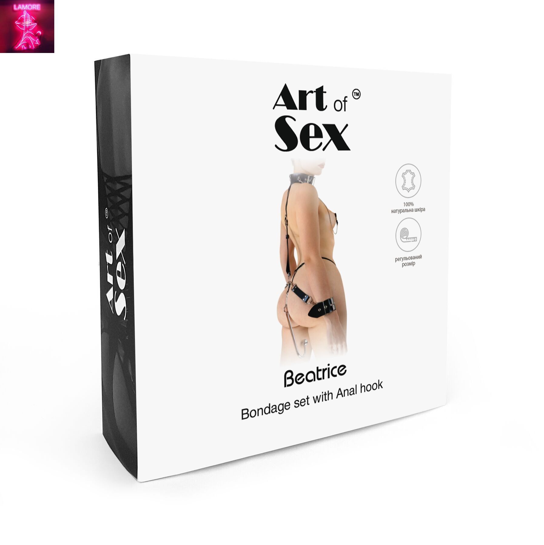 Бондажний набір з металевим анальним гаком Art of Sex Beatrice Bondage set with anal hook №&thinsp;3