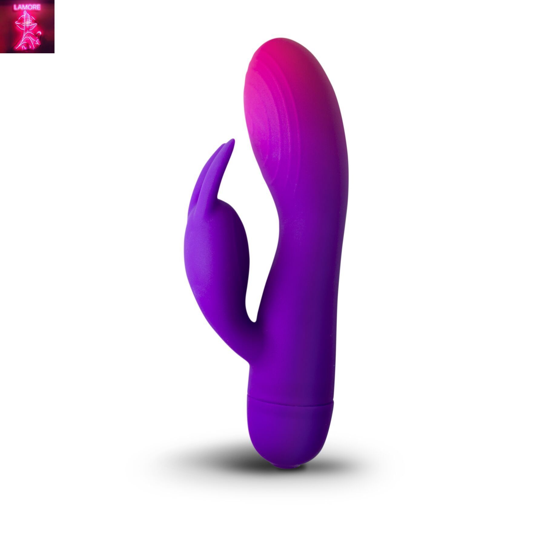 Вібратор-кролик Rocks Off Glo Girl &ndash; Rabbit, 2 мотори, 10 режимів, на батарейках