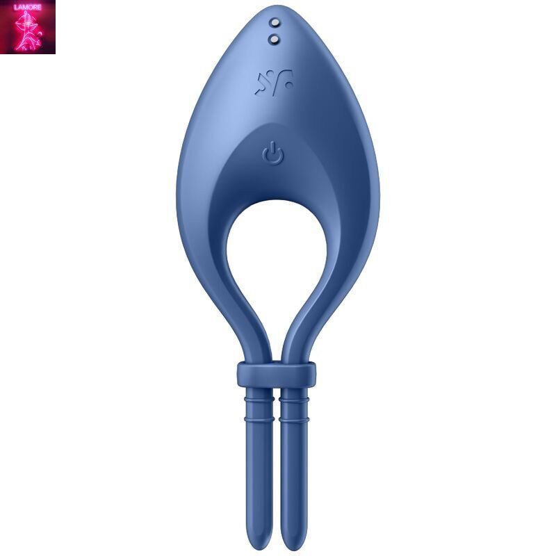 Ерекційне смарт-віброкільце ласо з регулюванням розміру Satisfyer Bullseye Blue