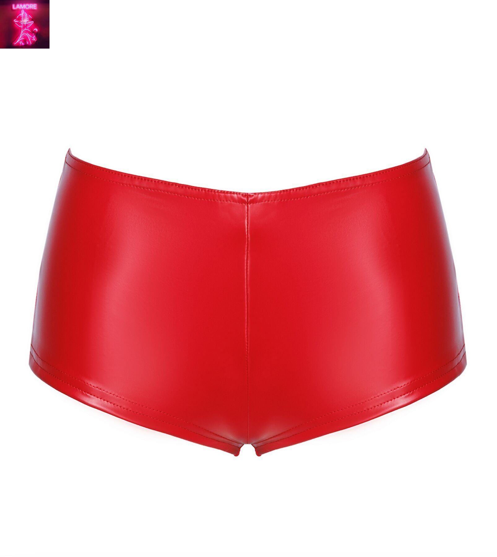 Шорти Noir Handmade F356 Red powerwetlook shorts - 3XL