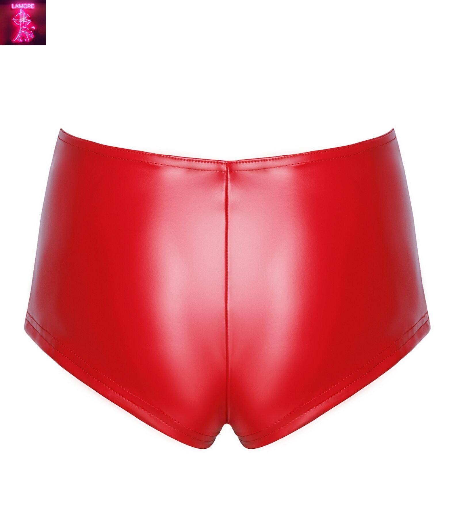 Шорти Noir Handmade F356 Red powerwetlook shorts - 3XL