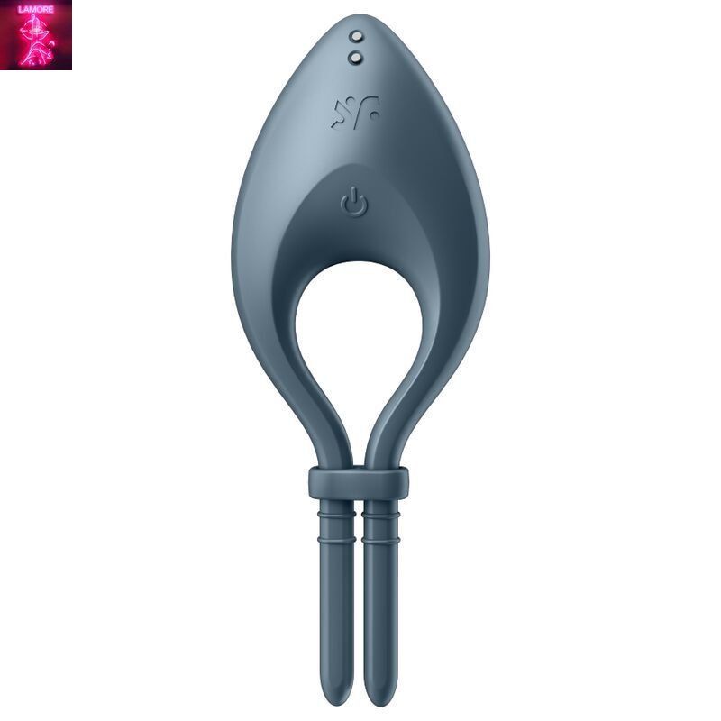 Ерекційне смарт-віброкільце ласо з регулюванням розміру Satisfyer Bullseye Dark Blue