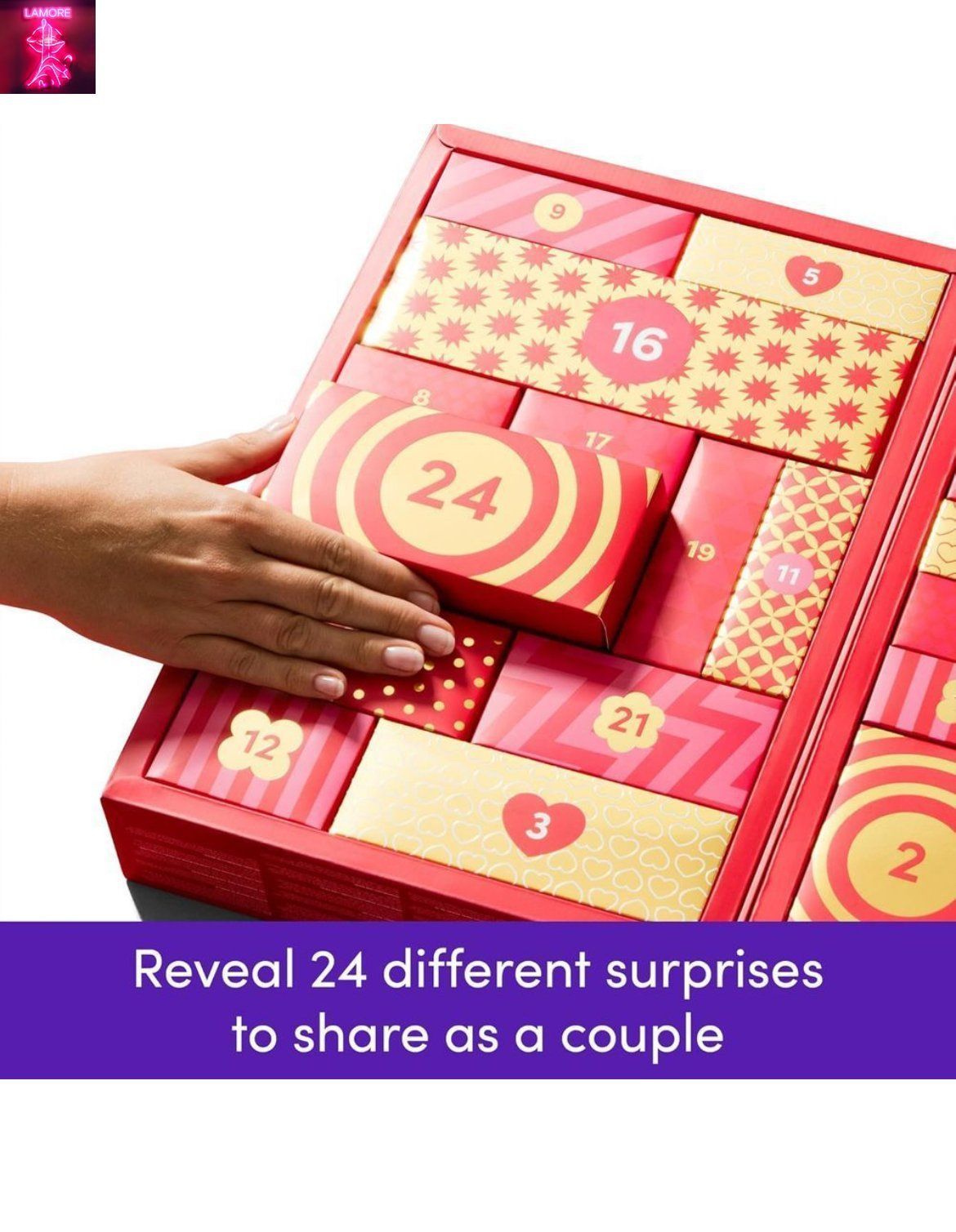 Адвент-календар для пар Lovehoney X Womanizer We-Vibe Couple's Advent Calendar 2025, 24 предмета