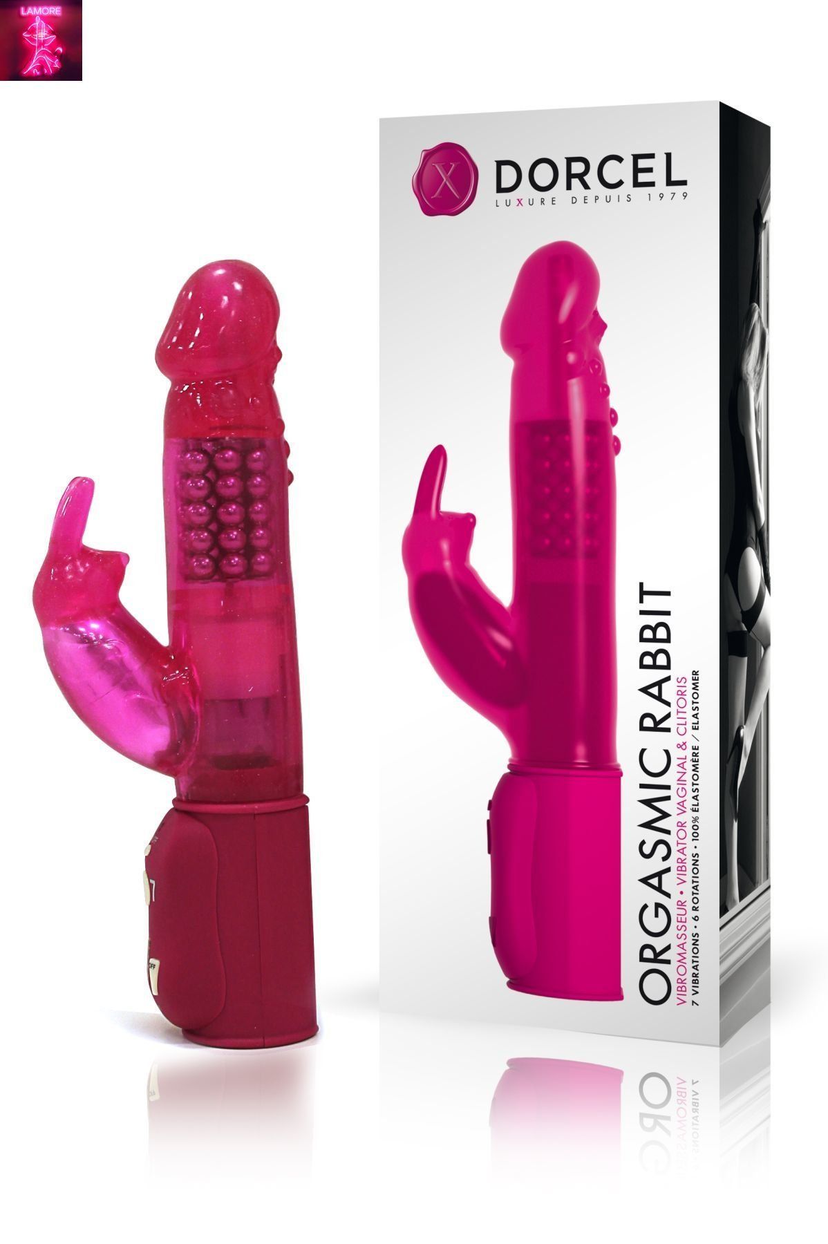Вібратор-кролик Dorcel Orgasmic Rabbit Pink з перлинним масажем