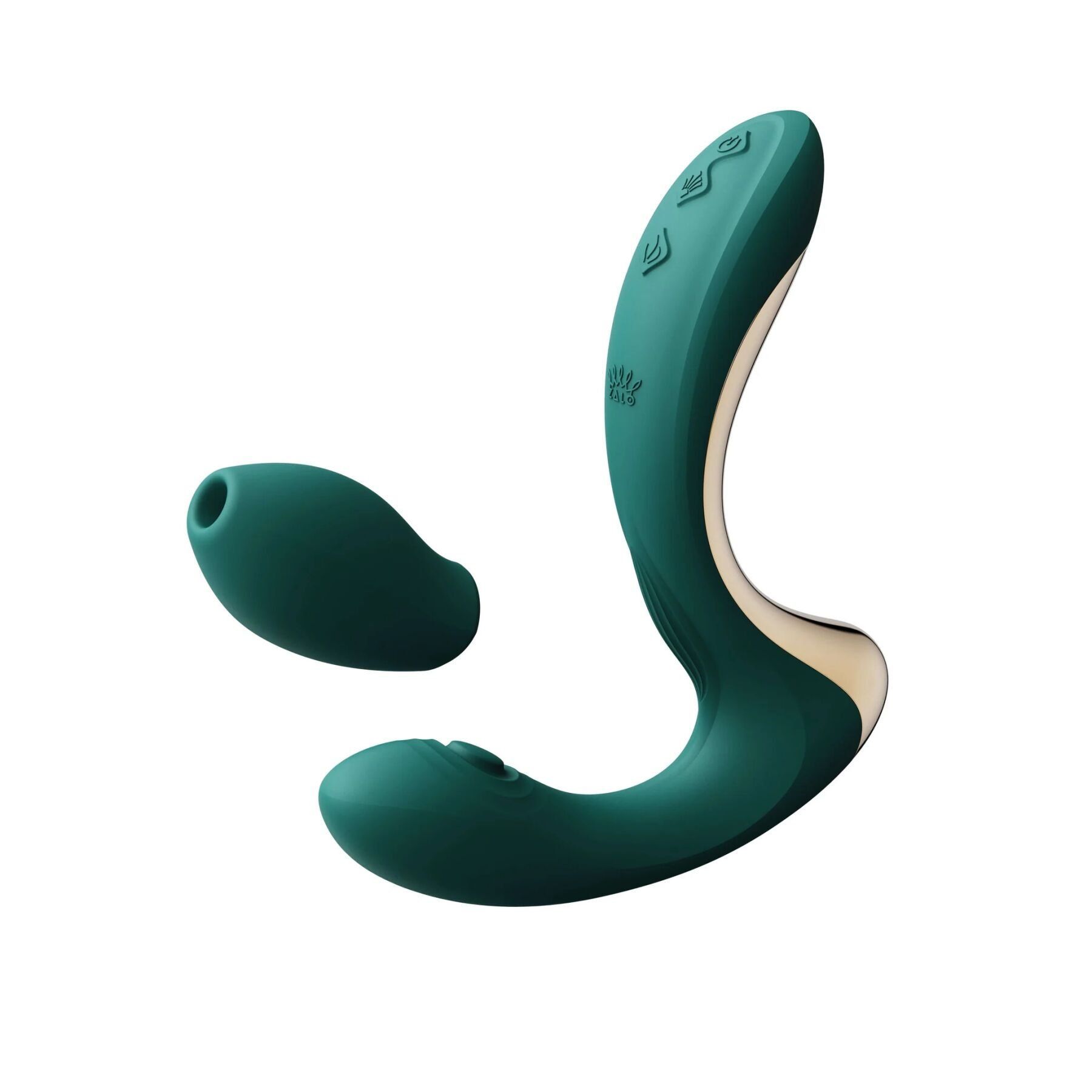 Вібратор-пульсатор з вакуумною насадкою Zalo &ndash; Talis G-Spot PulseWave Vibrator Turquoise Green