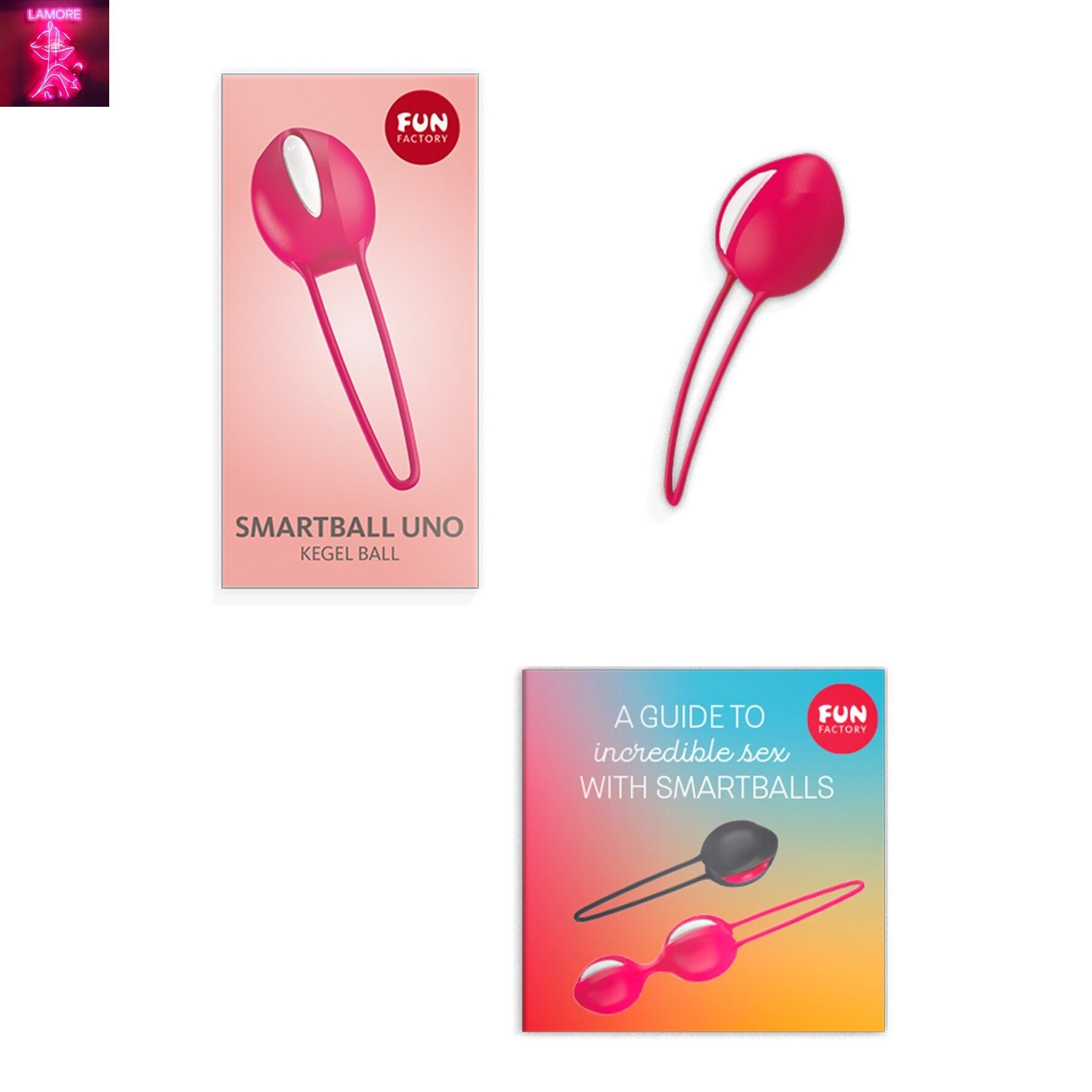 Вагінальна кулька Fun Factory SMARTBALL UNO, червона, одинарна, діаметр 3,6 см