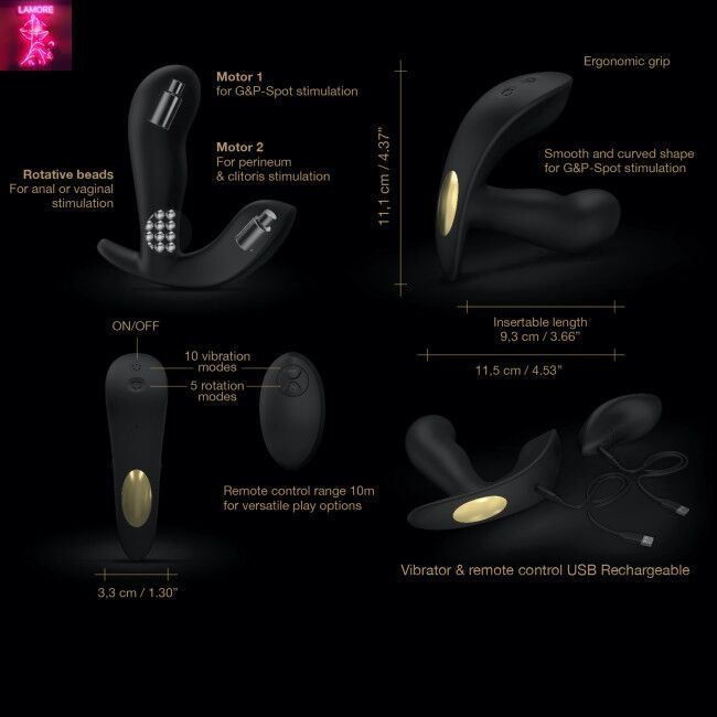 Універсальний вібратор з перлинним масажем Dorcel TWIST DELIGHT