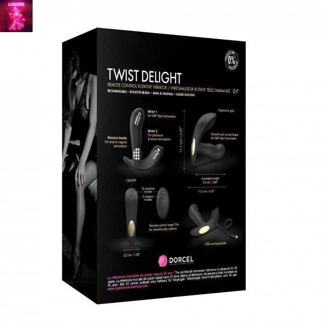 Універсальний вібратор з перлинним масажем Dorcel TWIST DELIGHT