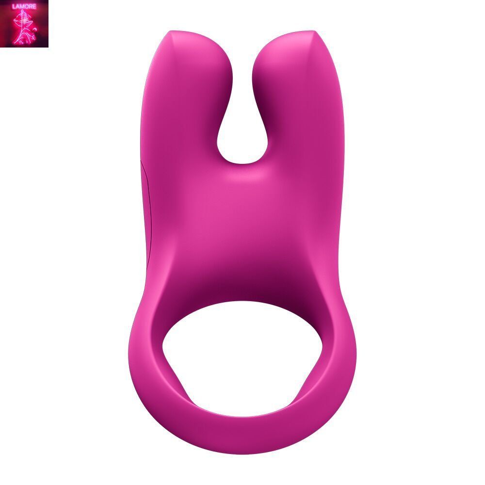 Ерекційне віброкільце з подвійною стимуляцією клітора Fun Factory NŌS CLASSIC Magenta, 2 мотори