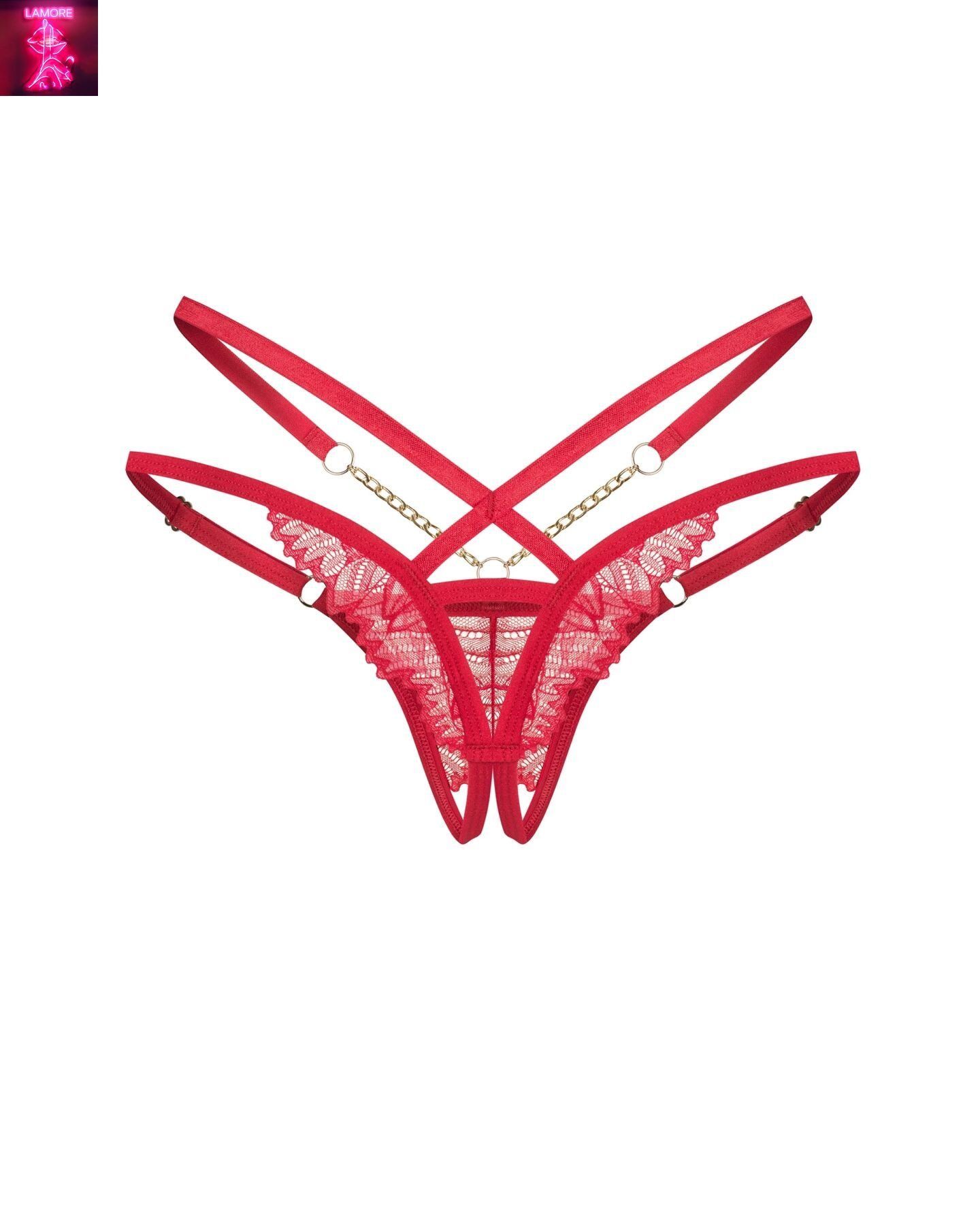Трусики Obsessive Matildea crotchless thong L/XL